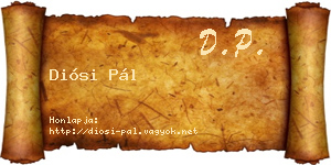 Diósi Pál névjegykártya